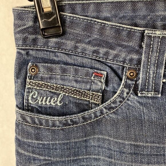 Cruel Girl Denim Jeans 5 Long 5L Boot Cut Button Flap Pockets - Picture 4 of 15